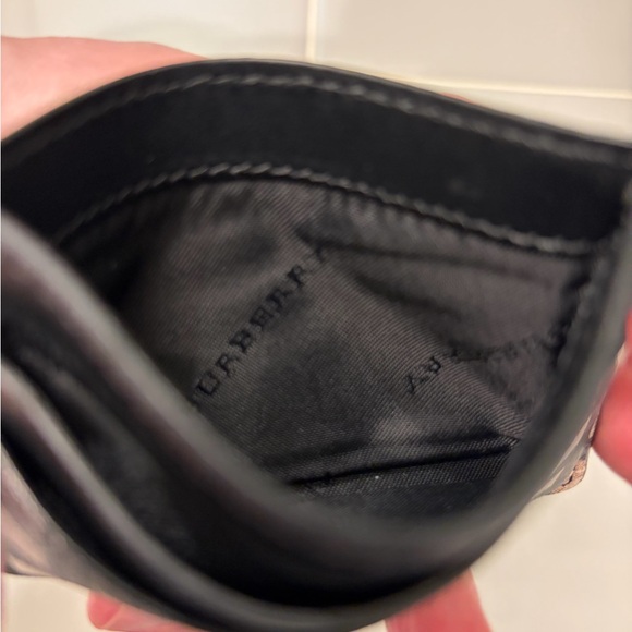 Burberry Checkered Black and Brown Four Card Holder - Picture 3 of 3